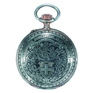 Rare Swiss silver open faced keyless lever watch Circa 1890
