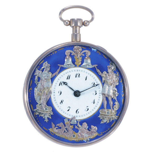 Swiss gold verge with automaton Jacquemarts Circa 1815