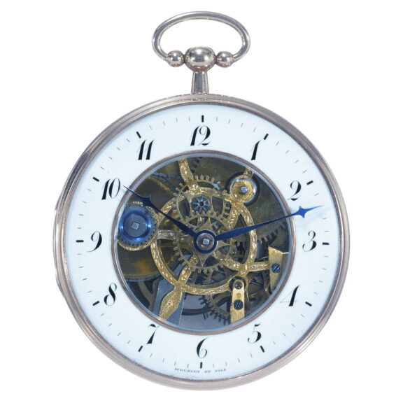 Swiss verge with visible skeletonized movement Circa 1820