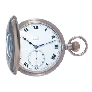 Swiss 9k gold half hunting cased lever watch Circa 1920-1921