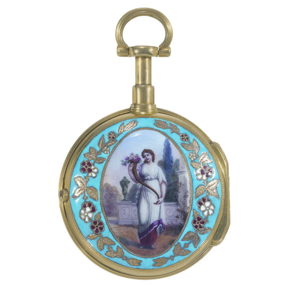 French 18K gold and enamel repeating à toc verge Circa 1770