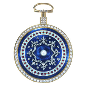 Large English gold decorated cylinder watch Circa 1796-1797