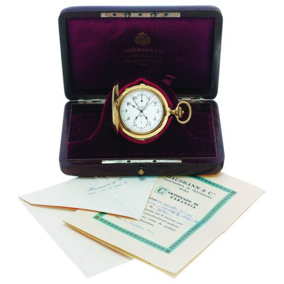 Italian gold repeating split seconds chronograph Circa 1910 Italian gold repeating split seconds chronograph Circa 1910