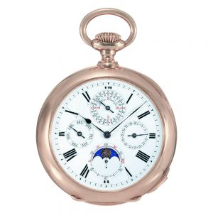 Swiss 18k gold clockwatch with 11 complications Circa 1900