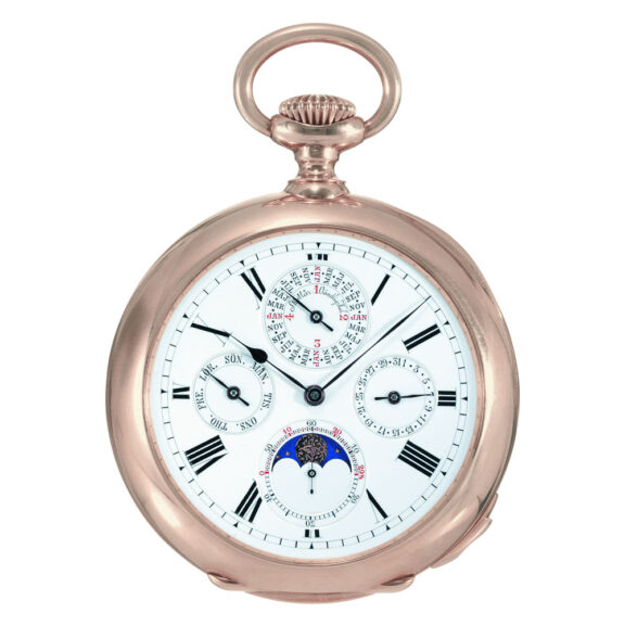 Swiss 18k gold clockwatch with 11 complications Circa 1900