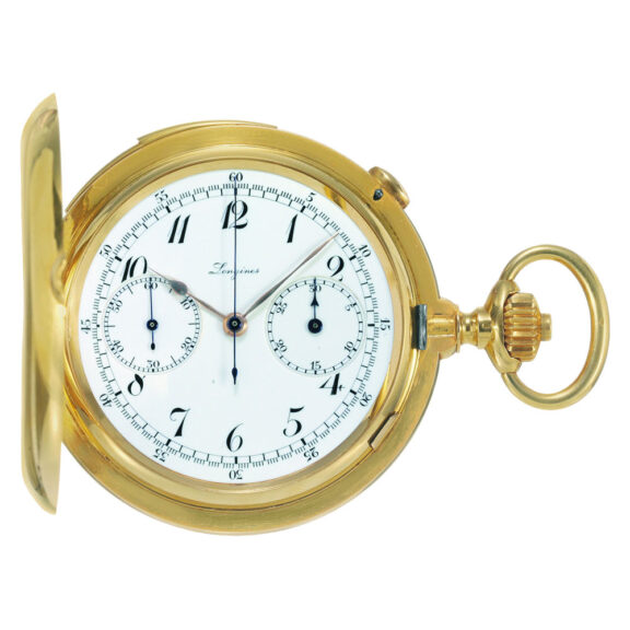 Swiss hunting cased repeating lever chronograph Circa 1910