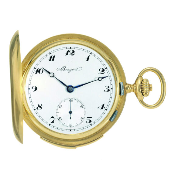 Swiss gold hunting cased minute repeating lever Circa 1920