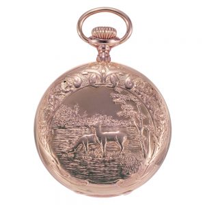 Swiss 18k rose gold hunting cased lever watch Circa 1907