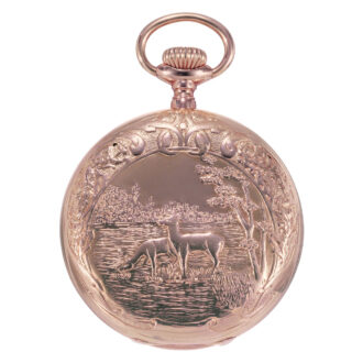 Swiss 18k rose gold hunting cased lever watch Circa 1907