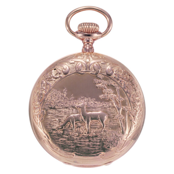 Swiss 18k rose gold hunting cased lever watch Circa 1907