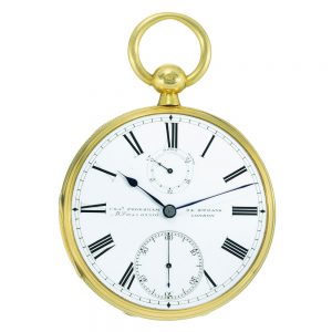 Rare English chronometer with power reserve Circa 1865-1866
