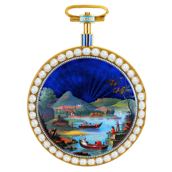 Decorated Swiss verge for the Spanish market Circa 1800