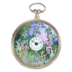 Swiss 18k rose gold repeating musical automaton Circa 1820