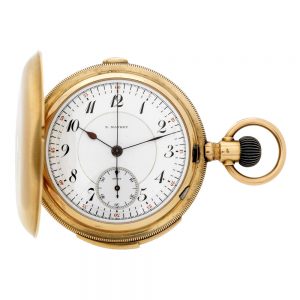 Swiss 14k rose gold repeating lever chronograph Circa 1910