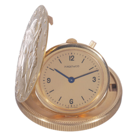 Swiss 18 carat gold U.S. twenty dollar coin watch Circa 1980