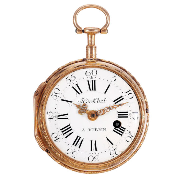 Fine Austrian 20k gold open faced verge watch Circa 1760