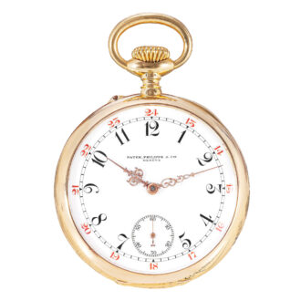 Swiss gold open faced lever watch with 24h dial Circa 1905