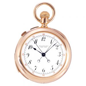 Swiss gold repeating split seconds chronograph Circa 1888