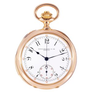 Swiss 18k rose gold repeating lever chronograph Circa 1899