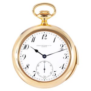 Large Swiss 18k gold minute repeating lever watch Circa 1975