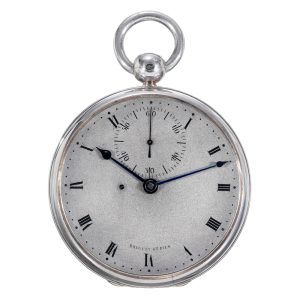 French silver open faced pocket chronometer Circa 1824