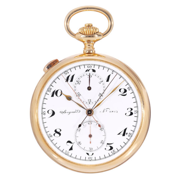 Swiss 18k gold split seconds lever chronograph Circa 1920
