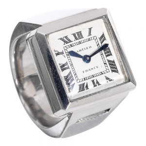 Possibly unique Swiss platinum lever ring watch Circa 1946