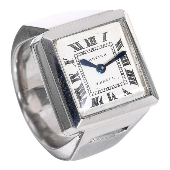 Possibly unique Swiss platinum lever ring watch Circa 1946
