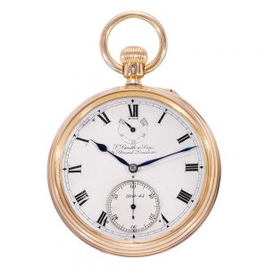 English lever with tourbillon and power reserve Circa 1904