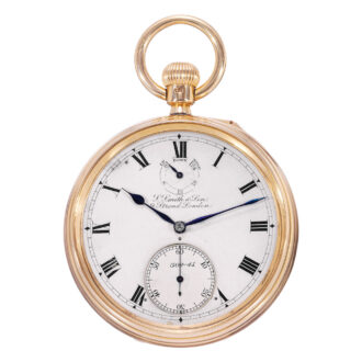 English lever with tourbillon and power reserve Circa 1904