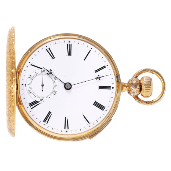 Swiss gold quarter repeating pocket chromometer Circa 1848