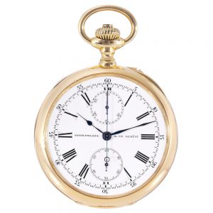 Swiss lever chronograph with 30 minute register Circa 1906