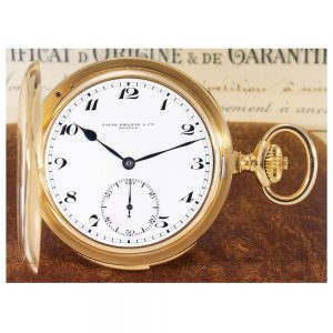 Swiss gold hunting cased minute repeating lever Circa 1911