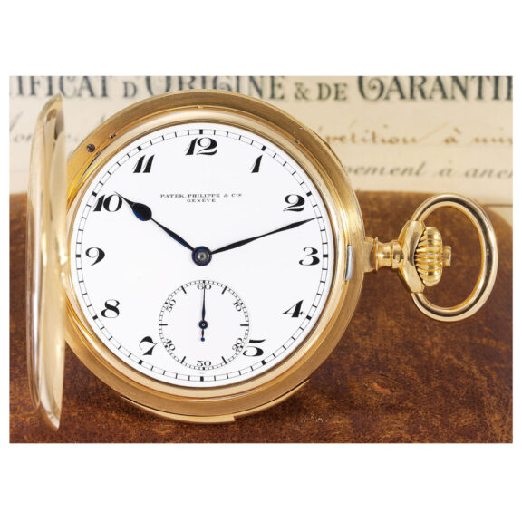 Swiss gold hunting cased minute repeating lever Circa 1911