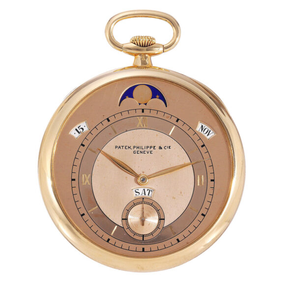 Swiss digital perpetual calendar with moon phases Circa 1937