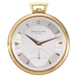 Elegant Swiss gold lever dress watch with chain Circa 1957