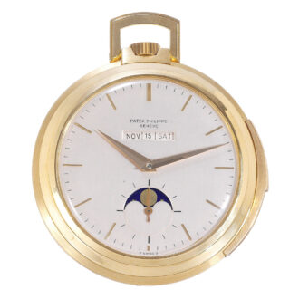Swiss 18K gold minute repeating astronomical lever Circa 1987