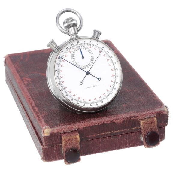 Large Swiss stainless steel 1/10th second timer Circa 1939 Large Swiss stainless steel 1/10th second timer Circa 1939