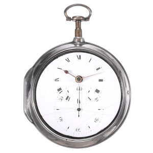 English silver verge watch with large seconds Circa 1792-1793