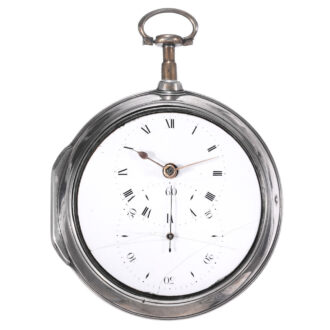 English silver verge watch with large seconds Circa 1792-1793