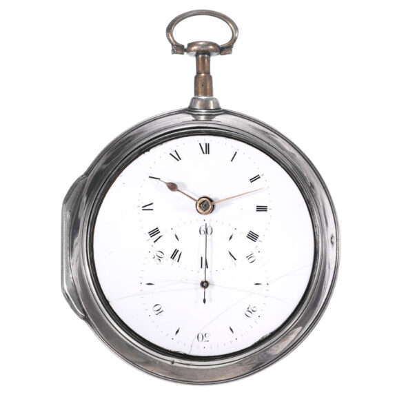 English silver verge watch with large seconds Circa 1792-1793