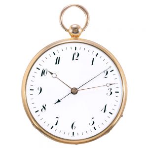 French gold open faced cylinder pocket watch Circa 1819-1822