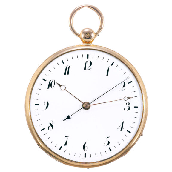 French gold open faced cylinder pocket watch Circa 1819-1822