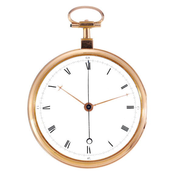 English open faced centre seconds virgule watch Circa 1800