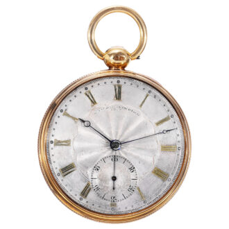 English gold open faced pocket chronometer Circa 1822-1823