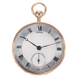 French 18k gold quarter repeating cylinder watch Circa 1840