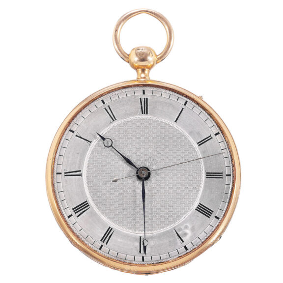 French 18k gold quarter repeating cylinder watch Circa 1820