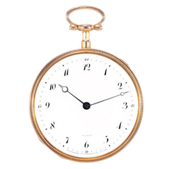 French 18k gold quarter repeating cylinder watch Circa 1808