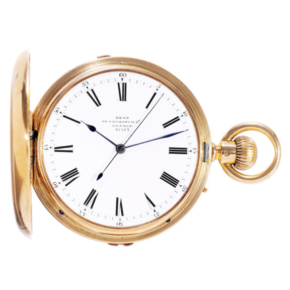 English gold repeating centre seconds lever Circa 1873-1874