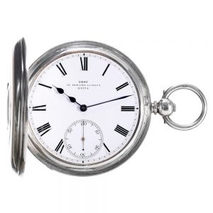 English silver half hunting cased chronometer Circa 1863-1864